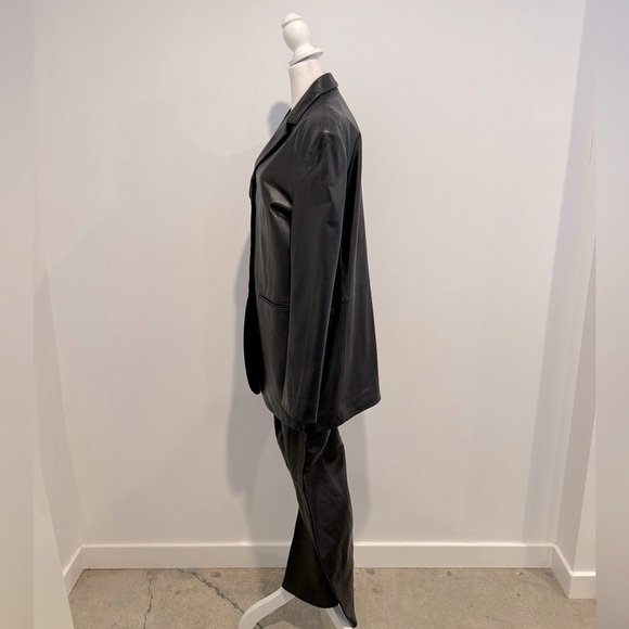 Stockholm Atelier & Other Stories Faux Leather Suit - Size 6 - Picture 3 of 11